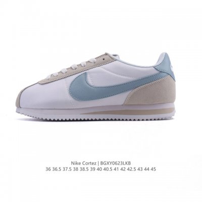 Nike Classic Cortez Nylon 耐克阿甘鞋男女子运动鞋。秉承元年款经典风格，糅合防水鞋面设计，令双足保持干爽舒适。防水锦纶鞋面强势抵御风雨侵