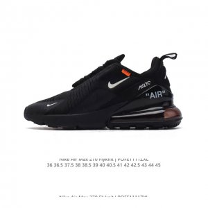 公司级 耐克 NIKE AIR MAX 270 FLYKNIT 混合科技 透气后掌半气垫慢跑鞋 气垫跑步鞋 其后跟采用 Nike 大型 Air 气垫，加上具有非