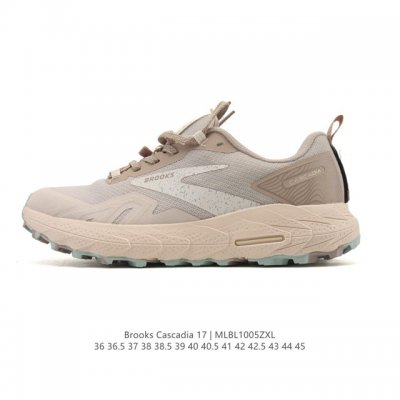 新品 真标 布鲁克斯夏季男女减震越野跑鞋Cascadia17山岩户外登山低帮徒步鞋 山岩17 中性款 越野跑鞋Brooks Cascadia 17 是一款专为长