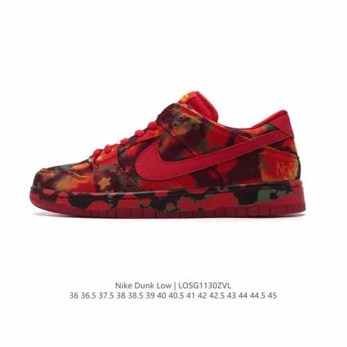 公司级 耐克nike Dunk Low 板鞋 Sb系列 红色 花朵鞋面 经典百搭休闲运动板鞋加厚鞋舌的填充，使舒适性大大提升，同时也更方便穿脱中底部分则加入了脚