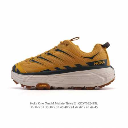 公司级 Hoka One One Mafate Three 2 男女子跑步鞋 越野跑新配色！采用 Mafate Speed 2 缓冲性良好的底部单元，搭载有快速 - 点击图像关闭