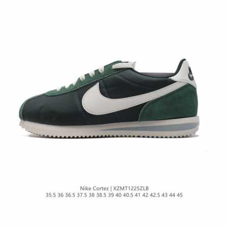 Nike Classic Cortez Nylon 耐克阿甘鞋男女子运动鞋。秉承元年款经典风格，糅合防水鞋面设计，令双足保持干爽舒适。防水锦纶鞋面强势抵御风雨侵 - 点击图像关闭