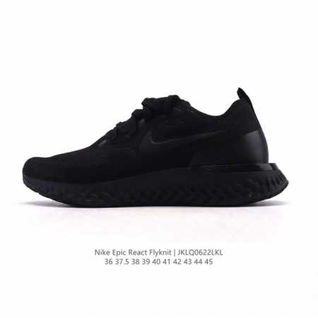 新品 耐克 Nike 男鞋新品Epic React Flyknit 泡沫颗粒编织缓震休闲鞋网鞋跑步鞋，鞋款设计比较修长，鞋面采用了Nike Flyknit技术， - 点击图像关闭