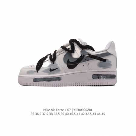 耐克 Nike Air Force 1 '07 Low 空军一号含气垫 解构绑带 双鞋带 低帮百搭厚底增高休闲运动板鞋。柔软、弹性十足的缓震性能和出色的中底设计 - 点击图像关闭