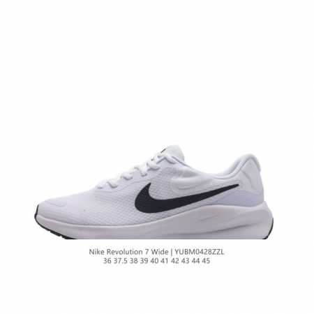 耐克 Nike Revolution 7 Wide 公路跑步鞋 宽版 厚底增高老爹鞋透气网面运动鞋。采用柔软缓震设计，具有出色支撑力，为你开启跑步新境界。这款公 - 点击图像关闭