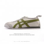 真标 亚瑟士 Onitsuka Tiger Mexico 66 Slip On 鬼冢虎复古时尚 舒适透气帆布鞋面耐磨防滑 休闲运动跑步鞋 虎底采用磨耐防橡滑胶底