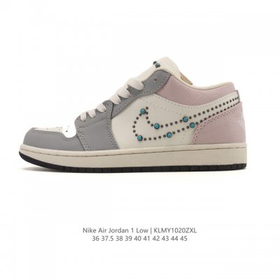 耐克 乔丹Air Jordan 1 Low Aj1 乔1 乔丹1代Aj1 低帮复古文化休闲运动篮球鞋。该鞋款从 1985 年元年款汲取设计灵感，焕新演绎简约经典