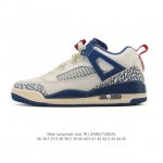 公司级 耐克 Nike Jordan Spizike Low 经典爆裂纹复古运动篮球鞋！全新低帮造型吸睛！整双鞋在融合了 Air Jordan 经典鞋款中的标志