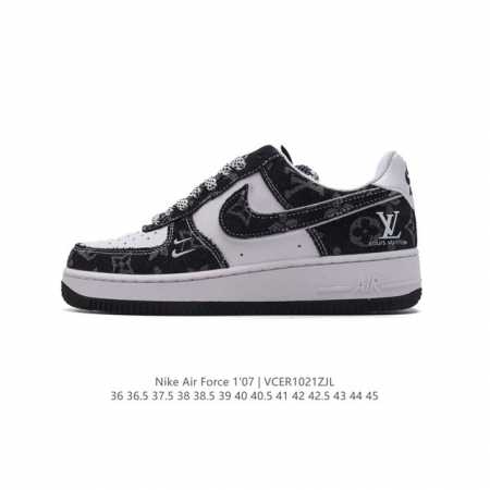 公司级 新款 AF1耐克 Nike Air Force 1 ‘07 Low 空军一号 路易威登联名气垫厚底增高百搭运动板鞋 原楦头原纸板 小白鞋 打造纯正空军版 - 点击图像关闭