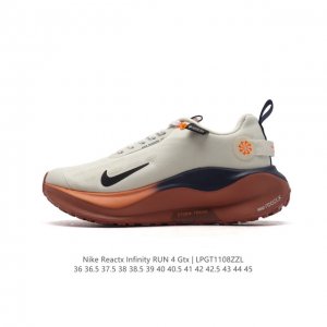 公司级 耐克 Nike Infinity Run 4 GORE-TEX 男女子防水公路跑步鞋 厚底增高百搭老爹运动鞋。Nike ReactX 泡绵提供高出 Ni