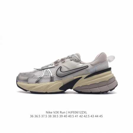真标 Nike 耐克 V2K Run 减震防滑 复古低帮跑步鞋 超火复古跑鞋，采用太空革组合呼吸网眼布鞋面材质，搭载正确4层组合底模，嵌入tpu加固稳定模块,双 - 点击图像关闭