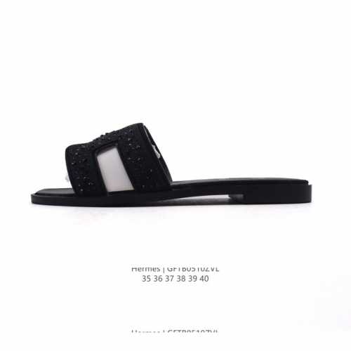 公司级 Hermes Footwear Woman 爱马仕 礼装 休闲拖鞋 黑白等多色万年经典爱马士 女神标配 度假 居家 必备凉拖鞋 东莞原厂真皮大底平底拖鞋