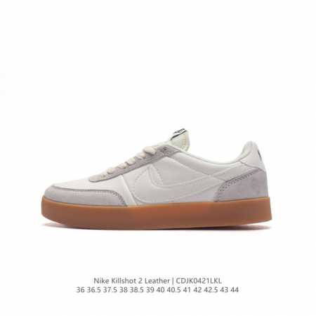 耐克板鞋 生胶米白 复古板鞋j.Crew X Nike 联名 Killshot Ii Leather 男女休闲复古运动鞋。采用米白色皮革制作鞋身，大号swoos - 点击图像关闭