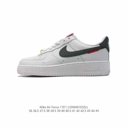 耐克 Nike Air Force 1 '07 Low 空军一号含气垫 小白鞋 低帮百搭厚底增高休闲运动板鞋。柔软、弹性十足的缓震性能和出色的中底设计，横跨复古 - 点击图像关闭