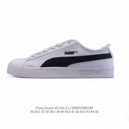 100 全新 Puma/彪马 Smash V2 Vulc Cv 清新系列 男女鞋 简洁的色彩与帆布结合官方新款主推休闲运动板鞋，Puma（彪马）来自德国的运动品 - 点击图像关闭