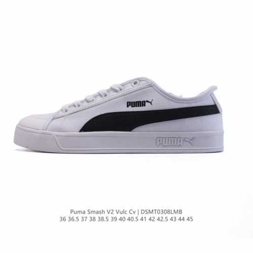 100 全新 Puma/彪马 Smash V2 Vulc Cv 清新系列 男女鞋 简洁的色彩与帆布结合官方新款主推休闲运动板鞋，Puma（彪马）来自德国的运动品