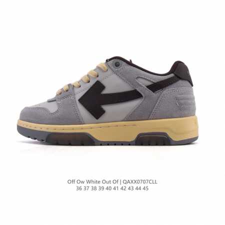 公司级 独家实拍Off-White Out Of Office 低帮系带时尚板鞋 厚底增高小白鞋 街头运动元素 双色设计 标志性Arrows图案标志性Zipti - 点击图像关闭