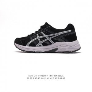 Asics 亚瑟士 2024新款男子gel-Contend 4缓震回弹透气跑步鞋 高颜值百搭入门级跑鞋多层网面织物+植绒材质构成了亚瑟士logo图案，具有很高的