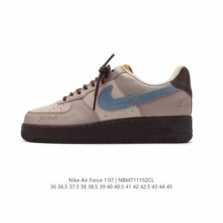 耐克 Nike Air Force 1 '07 Low 空军一号含气垫 低帮百搭厚底增高休闲运动板鞋。柔软、弹性十足的缓震性能和出色的中底设计，横跨复古与现代的 - 点击图像关闭