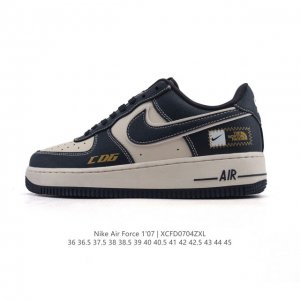 真标 耐克 Nike Air Force 1 '07 Low 空军一号含气垫 小白鞋 低帮百搭厚底增高休闲运动板鞋。柔软、弹性十足的缓震性能和出色的中底设计，横