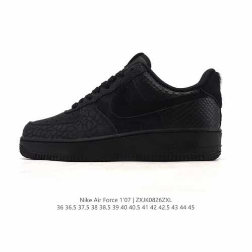 耐克 Nike Air Force 1 '07 Low 空军一号含气垫 小白鞋 2025年 蛇年新款 低帮百搭厚底增高休闲运动板鞋。柔软、弹性十足的缓震性能和出