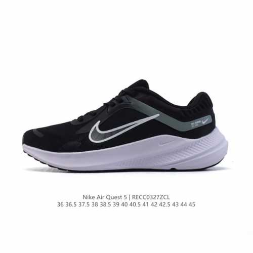 170 耐克Nike Air Quest 5 卡贾透质轻气休运闲 透气轻盈缓震跑步鞋，Nike Quest 5 男女子透气轻盈缓震跑步鞋采用匠心设计，助你心愿成