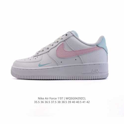 头层皮 耐克 Nike Air Force 1 '07 Low 空军一号含气垫 小白鞋 2025年 蛇年新款 低帮百搭厚底增高休闲运动板鞋。柔软、弹性十足的缓震