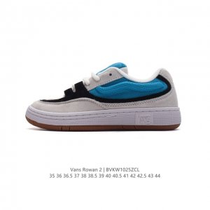 万斯 Vans Rowan 2 经典百搭 轻便舒适专业滑板鞋 低帮厚底增高运动鞋。鞋底处的小心机脚能很好的释放脚底压力。 类型：男女鞋 尺码：35 36 36.