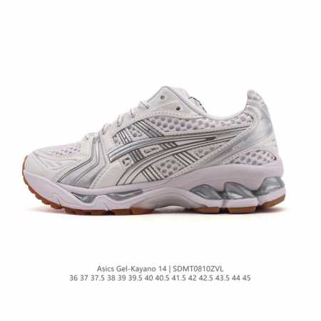 公司级 亚瑟士 Asics Gel-Kayano 14 公司级版本运动休闲透气专业缓震慢跑鞋。采用工程弹性双层再生网格密度鞋面材质，后跟3D可视Gel缓震乳胶物 - 点击图像关闭