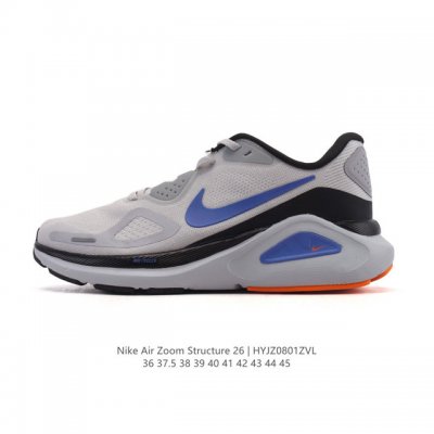 新品 耐克 Nike Zoomstructure 26运动舒适减震防滑耐磨低帮碳板训练跑步鞋男女款厚底增高老爹运动鞋，这款跑鞋专为热爱跑步、追求稳定与缓震效果的