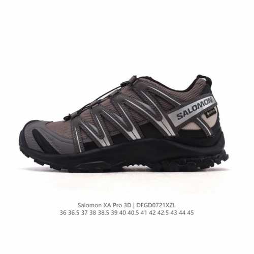 新品公司级 Salomon萨洛蒙 Xa Pro 3D 户外运动 网布减震防滑透气 低帮跑步鞋 男女同款 沙场灰#萨洛蒙Xapro3D 大面积的织物材质让质感超级