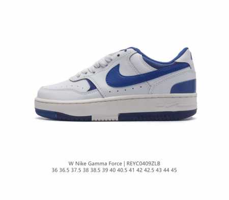 耐克 Nike Gamma Force 防滑减震耐磨低帮复古运动鞋休闲板鞋，Nike Gamma Force 运动鞋采用分层设计，混搭天然皮革和合成材质，焕新经 - 点击图像关闭