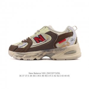 真标 新百伦 Nb530 New Balance 530 复跑古鞋 厚底增高老爹鞋 缓震运动慢跑鞋。Nb530这鞋双确实是Nb家经复典古款式之一，以全科新技诠释