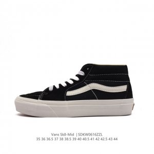 万斯vans范斯 经典系列 Sk8-Mid 中帮帆布鞋 休闲运动硫化板鞋 情侣鞋时尚复古男女鞋。 类型：男女鞋 码数：35 36 36.5 37 38 38.5