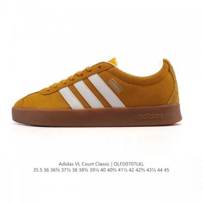 阿迪达斯 Adidas Vl Court Classic Shoes 运动休闲板鞋德训鞋 T头鞋 这款Adidas经典运动鞋，以经典造型塑就百搭风格。灵感源自A