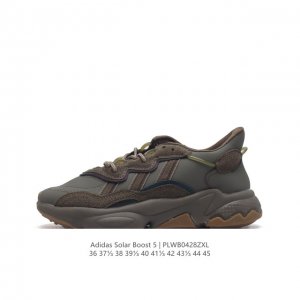 真标 阿迪达斯 Adidas Ozweego 水管复古老爹鞋厚底增高老爹爹百搭慢跑鞋，鞋面透气织物与出众皮革相互拼接，营造丰富层次，中底 Adiprene+ 则