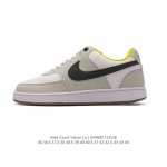 耐克nike Court Vision Low 校园风低帮复古篮球板鞋男女运动鞋。延续80年代复古篮球鞋，添加学院风细节。皮革组合鞋面，利落风格，重现复古篮球风