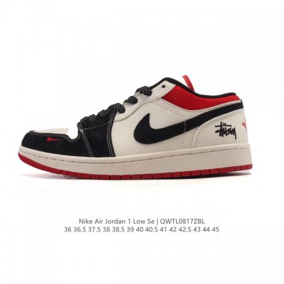 耐克 乔丹Air Jordan 1 Low Aj1 乔1 乔丹1代Aj1 低帮复古文化休闲运动篮球鞋。从1985 年面世的元年款汲取设计灵感，采用简洁大方的经典