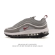 Nike 耐克 Nike Air Max 97 Se 气垫缓震男士跑步鞋 厚底增高百搭运动鞋。以织物材料以及皮革材质搭配而成 鞋侧的走线部分做了一个解构的处理，