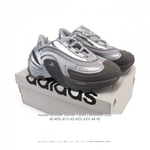 新品 阿迪达斯新款 Adidas Fos系列Wonder Runner Turbo厚底运动鞋阿迪达斯轻运动鞋舒适防滑耐磨 低帮缓震跑步鞋 厚底增高男款老爹鞋，外