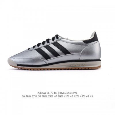公司级 阿迪达斯Adidas Sl 72 Shoes 经典复古薄底运动鞋T头鞋 皮革鞋面 三叶草复古休闲跑步鞋休闲运动鞋 这款经典运动鞋携复古型格，来访你的活力