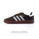 120 adidas/阿迪达斯 男女运动鞋 三叶草Sambavegan休闲鞋 德训鞋 复古板鞋经典运动鞋。采用环保设计的焕新Adidas Samba经典鞋, 织