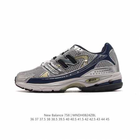 公司级 新百伦 New Balance 758系列复古运动跑鞋，厚底增高老爹鞋，该鞋适合日常穿着，鞋面透气性较好，脚掌稍宽，脚踝处填充物较少，脚踝较粗的人适合穿 - 点击图像关闭