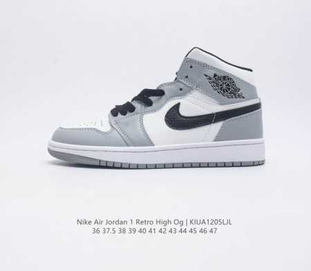 真二层 耐克 Nike Air Jordan 1 Retro High Og 乔丹一代aj1 乔1 Aj1 高帮篮球鞋复刻运动鞋 皮面高帮板鞋的设计灵感源自运动 - 点击图像关闭