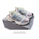 公司级 巴黎世家 Balenciaga 3Xl Sneakers 巴黎世家 十代网布系带低帮走秀复古老爹运动鞋 透气网纱 网面 材料和聚氨酯 磨损效果 鞋头边缘