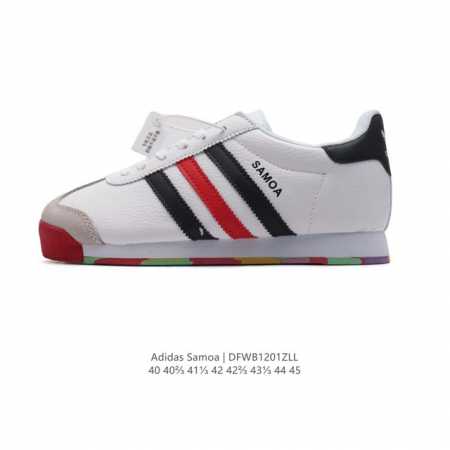 阿迪达斯 新款 Adidas T头鞋 Samoa经典舒适运动鞋男女阿迪达斯官方三叶草板鞋 德训鞋 魔力浅褐 汉玉白 亮白。具時尚感、造型纖巧的 Samoa 是經 - 点击图像关闭