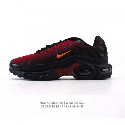 nike 耐克 男女子休闲鞋气垫缓震跑步鞋 Air Max Plus 运动鞋 造型超讨喜！鞋面以帆布和织物材质包裹，保证了轻薄透气，更适合夏季穿着。鞋侧 鱼骨