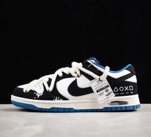 Nk Dunk Low Retro Industrial Blue 水洗牛仔 涂鸦 Sb绑带低帮休闲板鞋 Dv0834-101 尺码 36 36 5 37 5