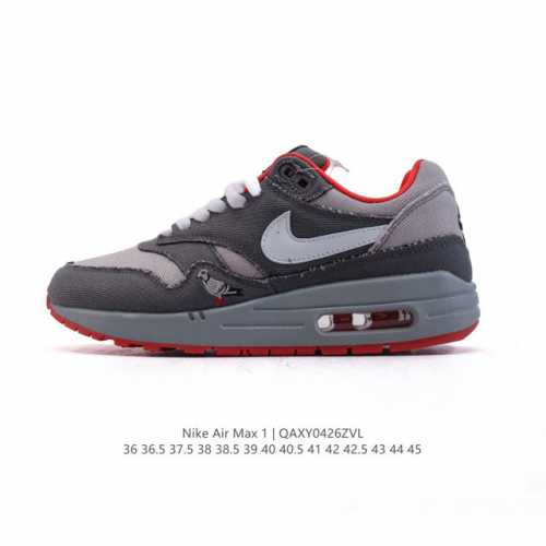公司级 耐克 Nike Air Max 1 男女子运动鞋 从法国建筑中汲取设计灵感，兼具运动风范和时尚格调，是此系列起初搭载 Air 的鞋款。疾速外观、经典缓震