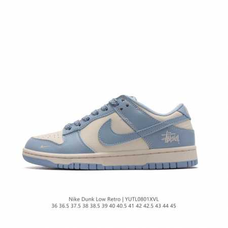 耐克 Nike Dunk Low Retro 运动鞋经典复古板鞋。作为 80 年代经典篮球鞋款，起初专为硬木球场打造，后来成为席卷街头的时尚标杆，现以经典细节和 - 点击图像关闭